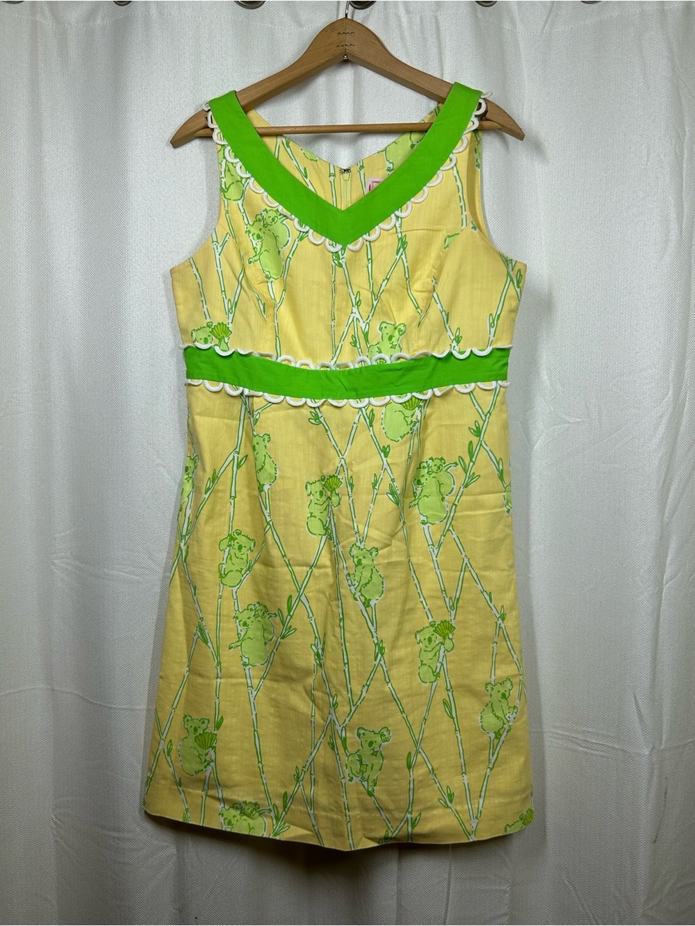 Vintage Lilly Pulitzer Loopy Koala Bear Dress Size 8 Zoo Australia Resort Preppy